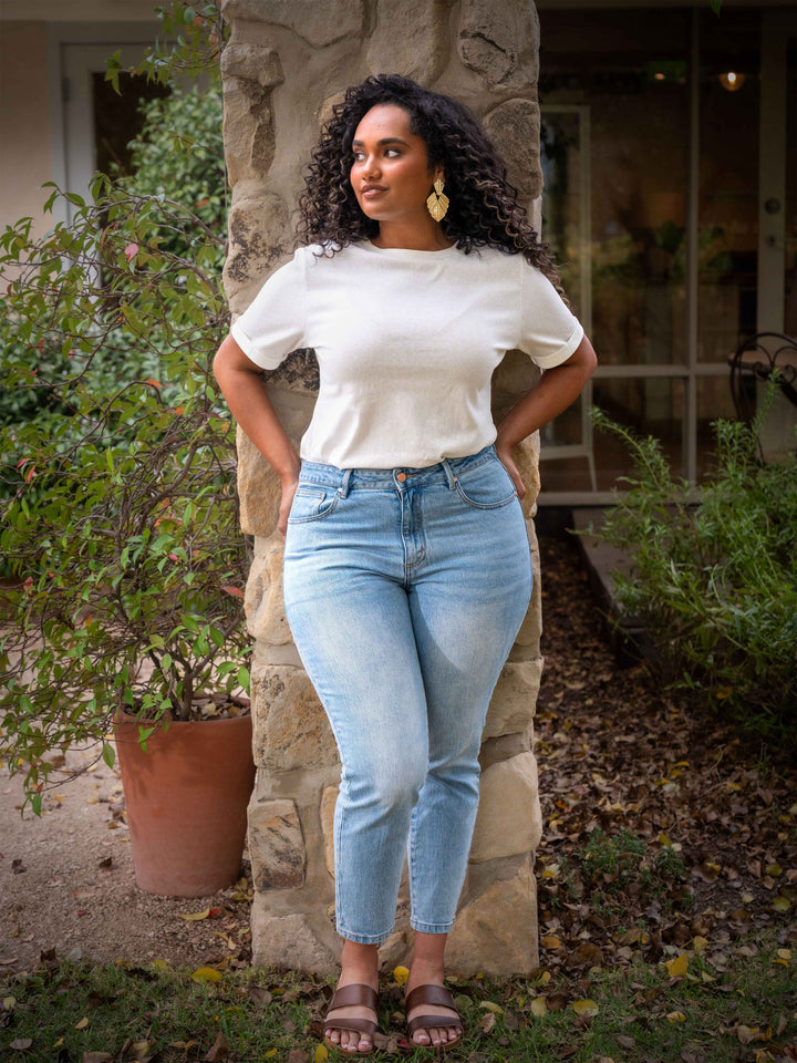 Pear-shaped jeans – average length